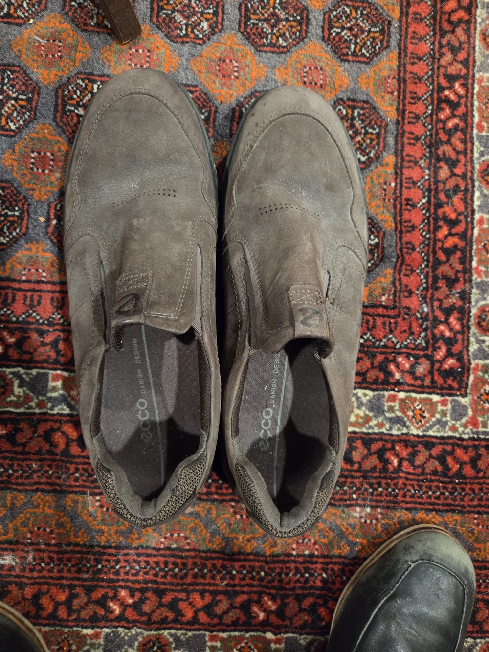 ECCO Men's Slip-On Suede Loafers — Gray Brown